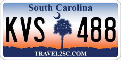 SC license plate KVS488