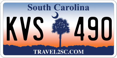 SC license plate KVS490