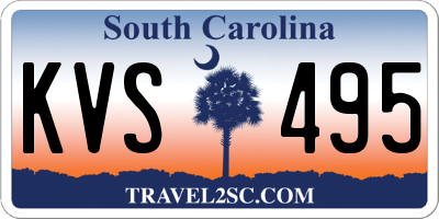 SC license plate KVS495