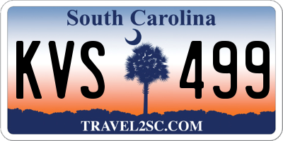 SC license plate KVS499
