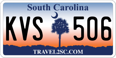 SC license plate KVS506