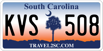 SC license plate KVS508