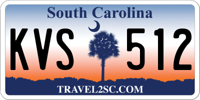SC license plate KVS512