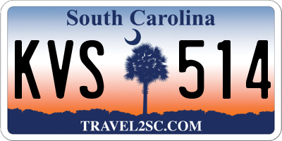 SC license plate KVS514