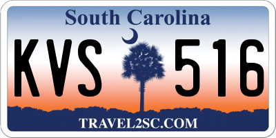 SC license plate KVS516