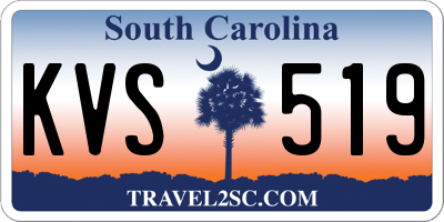 SC license plate KVS519