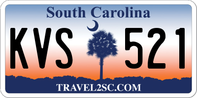 SC license plate KVS521