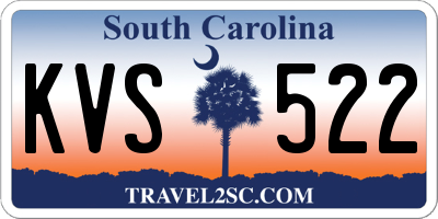 SC license plate KVS522
