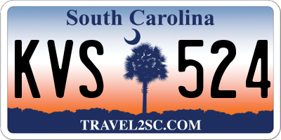 SC license plate KVS524