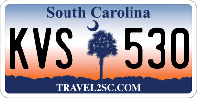 SC license plate KVS530
