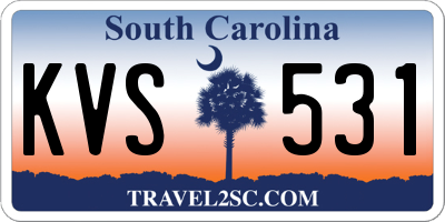 SC license plate KVS531