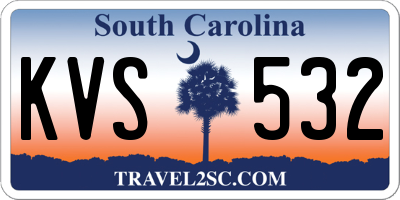 SC license plate KVS532