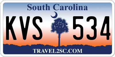 SC license plate KVS534