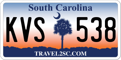 SC license plate KVS538