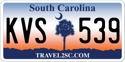 SC license plate KVS539
