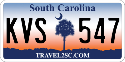 SC license plate KVS547