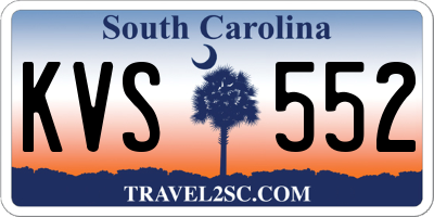 SC license plate KVS552