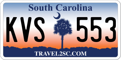 SC license plate KVS553