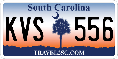SC license plate KVS556