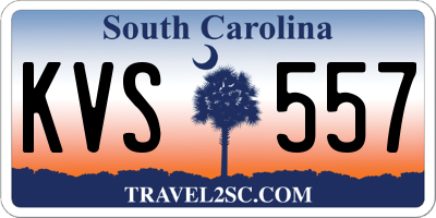 SC license plate KVS557