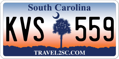 SC license plate KVS559