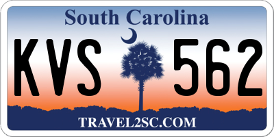 SC license plate KVS562