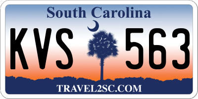 SC license plate KVS563