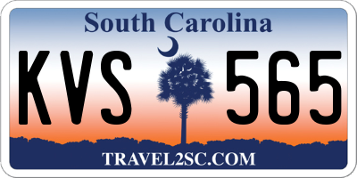 SC license plate KVS565
