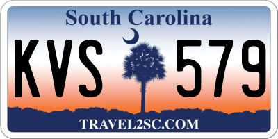 SC license plate KVS579