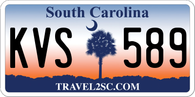 SC license plate KVS589