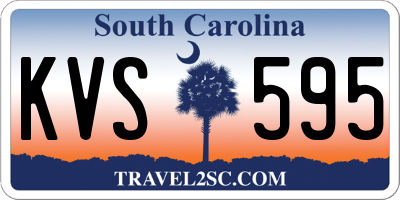 SC license plate KVS595
