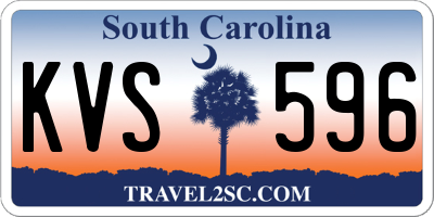 SC license plate KVS596