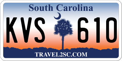 SC license plate KVS610