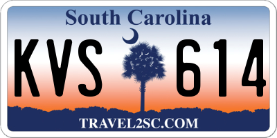 SC license plate KVS614