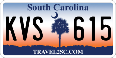 SC license plate KVS615