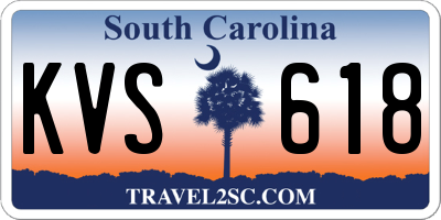 SC license plate KVS618