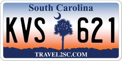 SC license plate KVS621