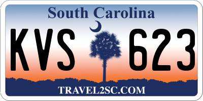 SC license plate KVS623