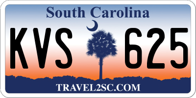 SC license plate KVS625