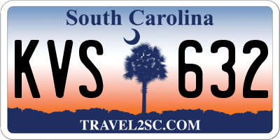 SC license plate KVS632