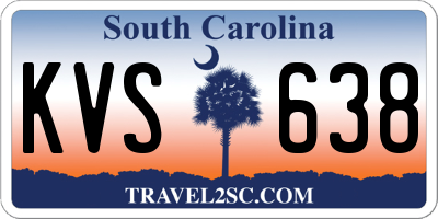 SC license plate KVS638
