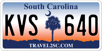 SC license plate KVS640