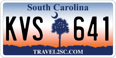 SC license plate KVS641