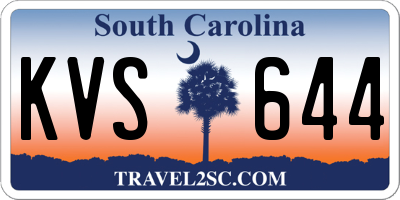 SC license plate KVS644