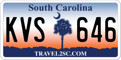 SC license plate KVS646