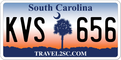 SC license plate KVS656