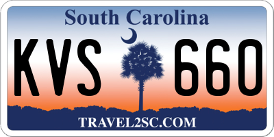 SC license plate KVS660