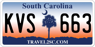 SC license plate KVS663