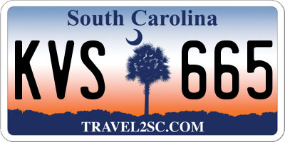 SC license plate KVS665