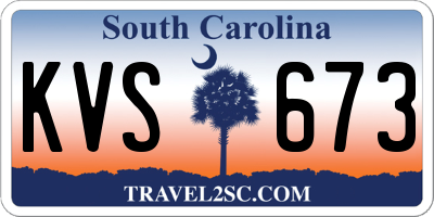 SC license plate KVS673